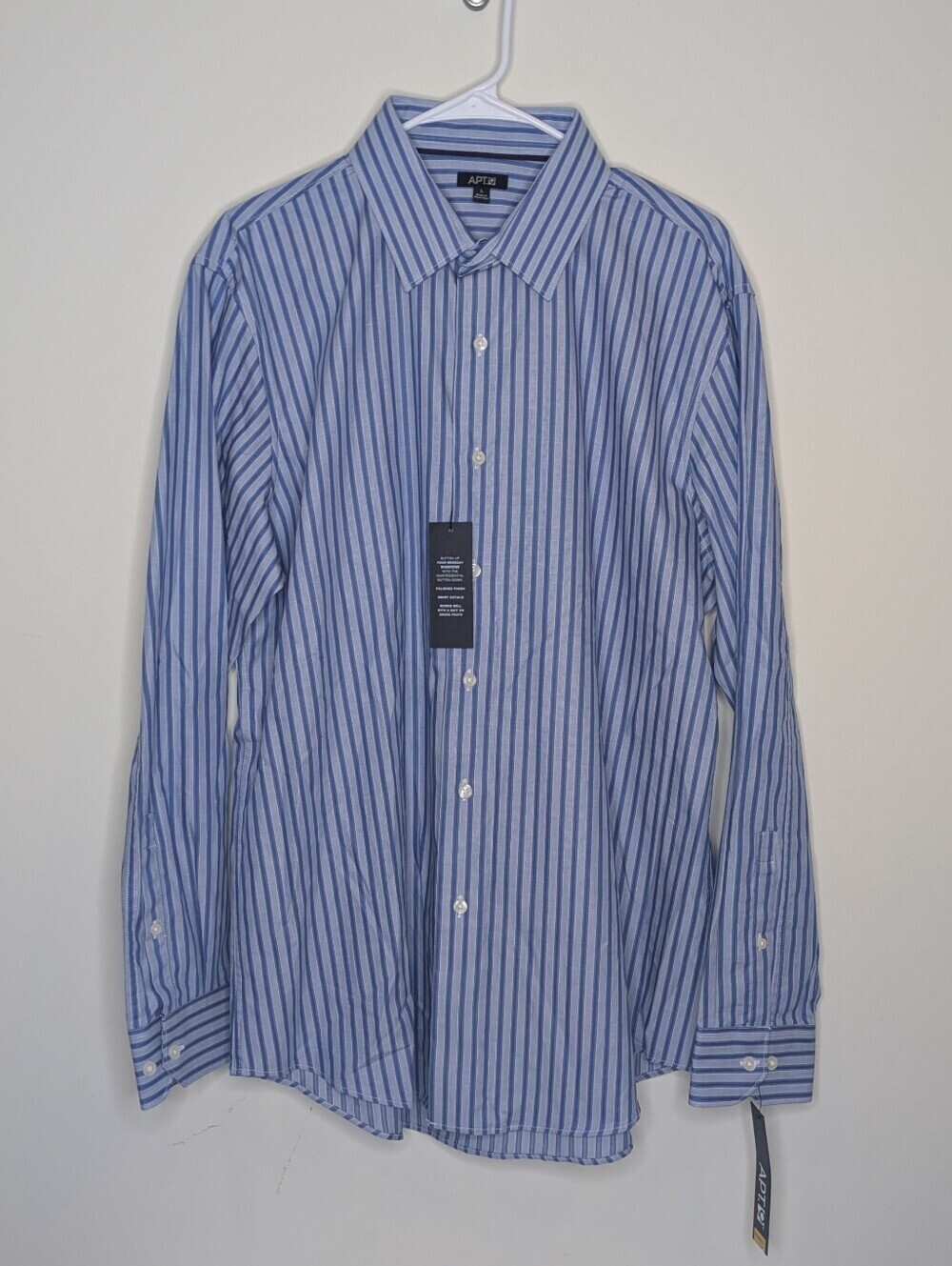 NWT Apt 9 Stripe Button Down Shirt L